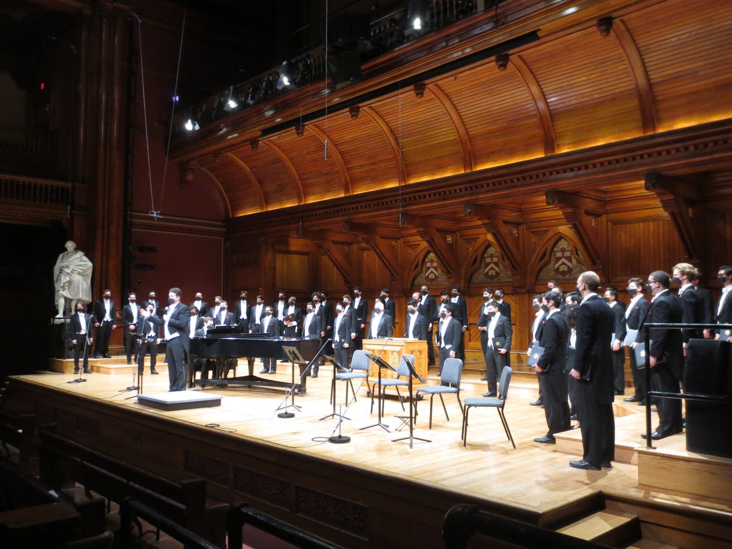 The Harvard Glee Club in their "Hand in Hand" concert at Sanders Theater.