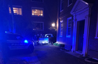 Cover image for Car Crashes in Harvard Yard, Nearly Striking Several Students