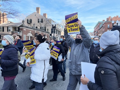Cover image for Custodians, Security Officers Rally To Demand Pay Increases As Contracts Near Expiration