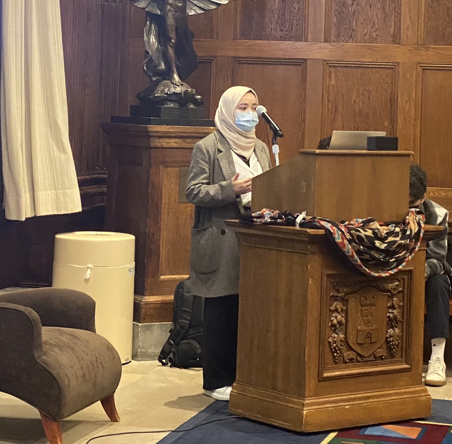 Local Uyghur activist Shayida Ali, shared her family's experience at the Uyghur Culture Fest hosted by the Harvard Human Rights Working Group on Monday.