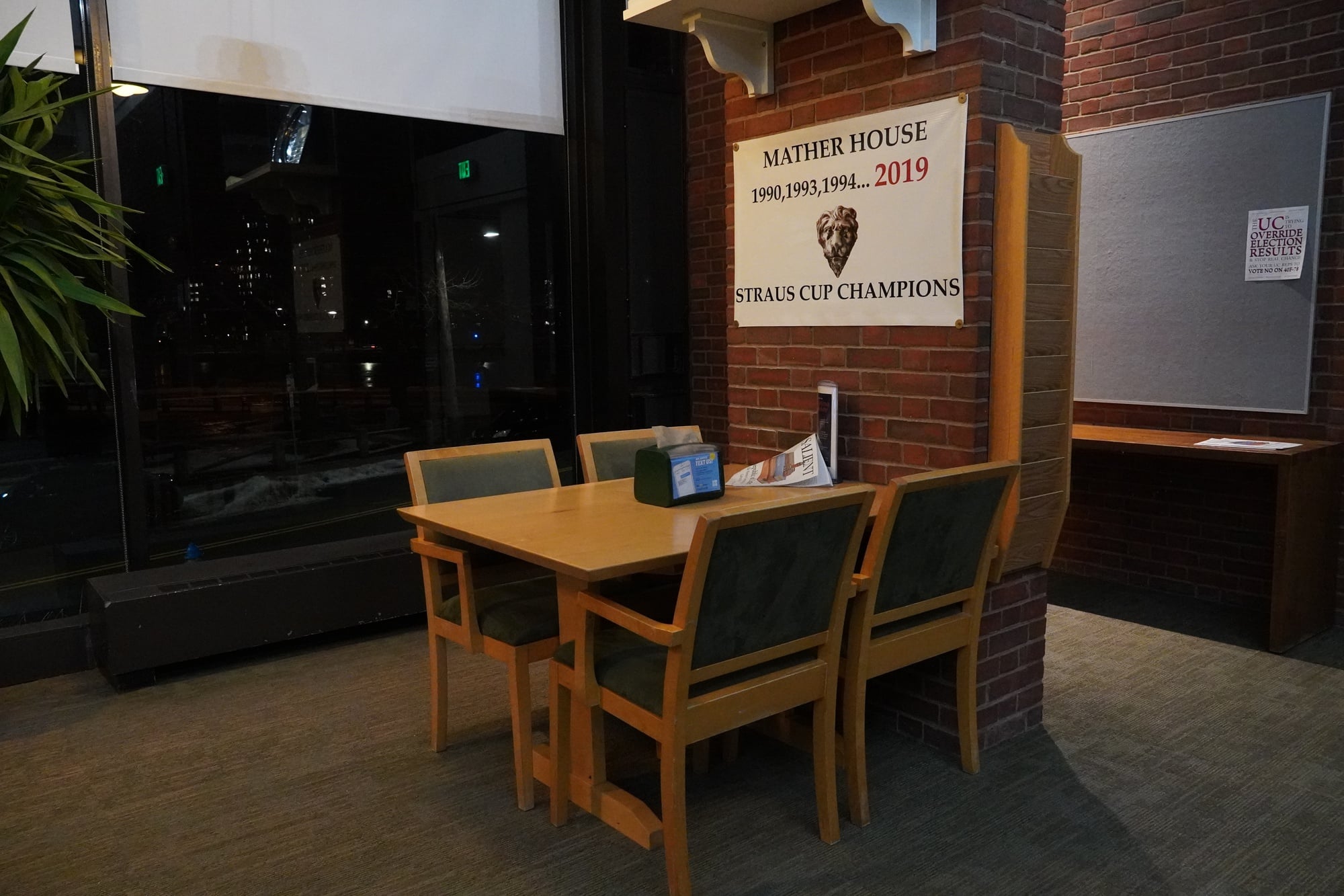 In Mather's dining hall, HUDS workers had to make do with half their usual staff due to labor shortages.
