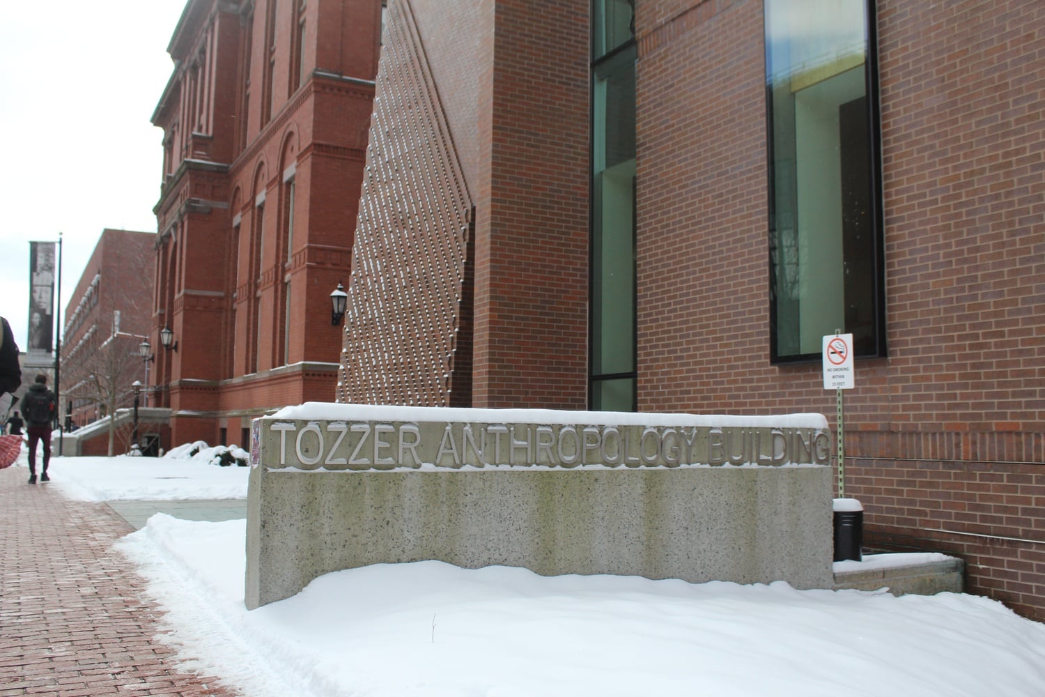 The Tozzer Anthropology Building is located in Harvard's Peabody Quadrangle.