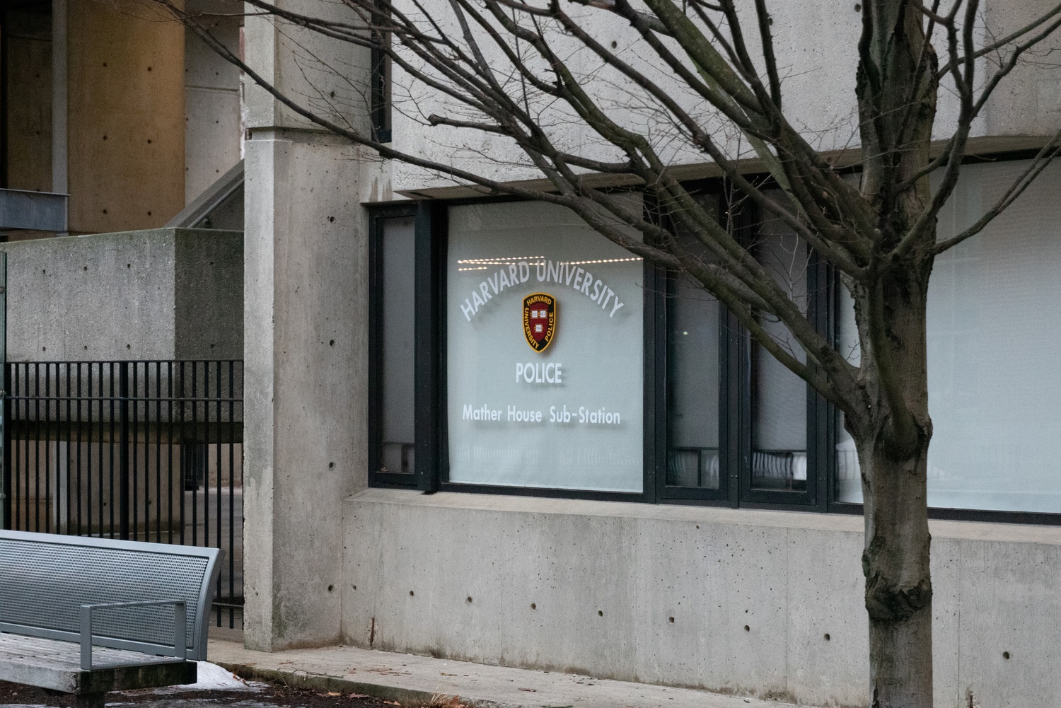 The Harvard University Police Department operates a substation at Mather House.
