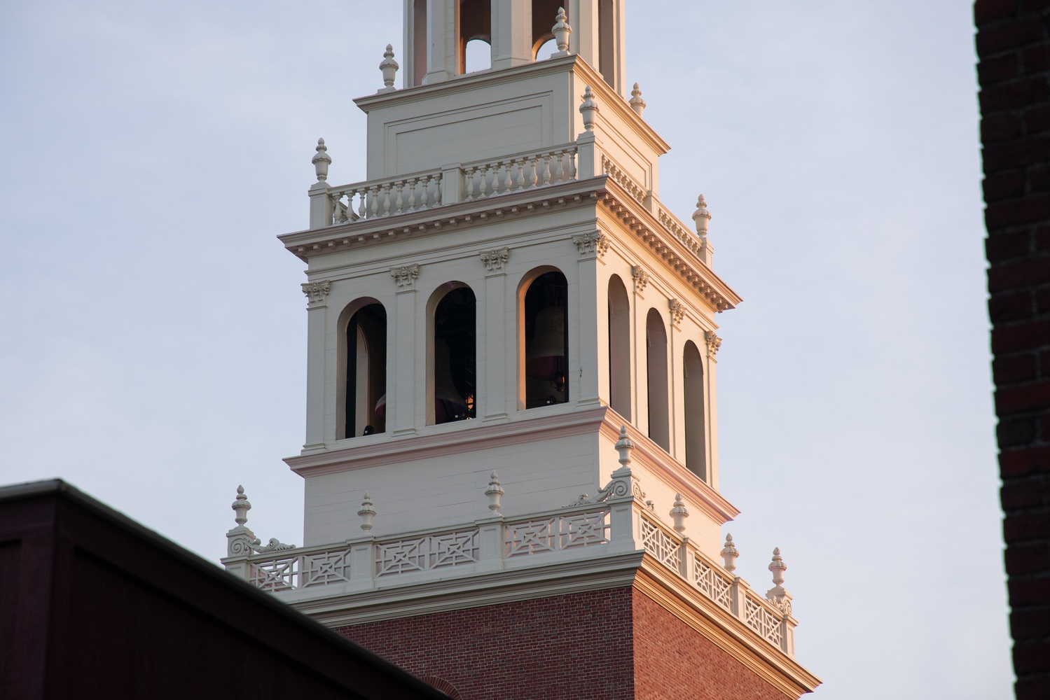 The Lowell House bell tower rings out its bells every Sunday.