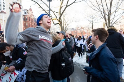 Cover image for Kirkland Student Jumps for Joy