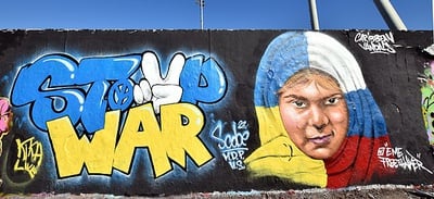 Cover image for "Stop War" Graffiti Ukraine War