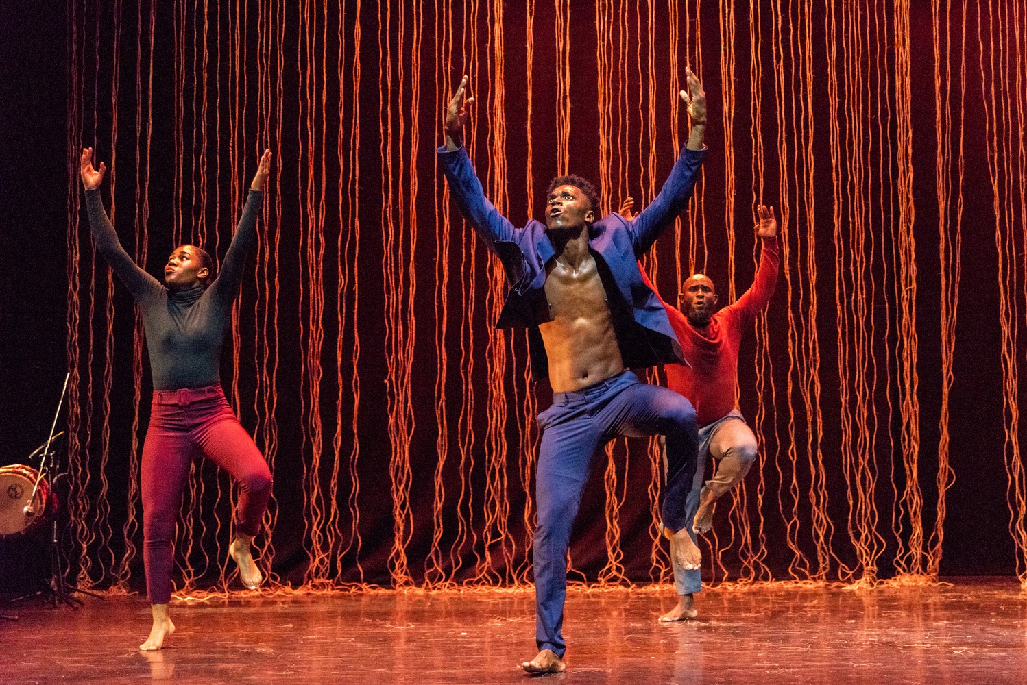Members of Sankofa Danzafro in “Accommodating Lie.”