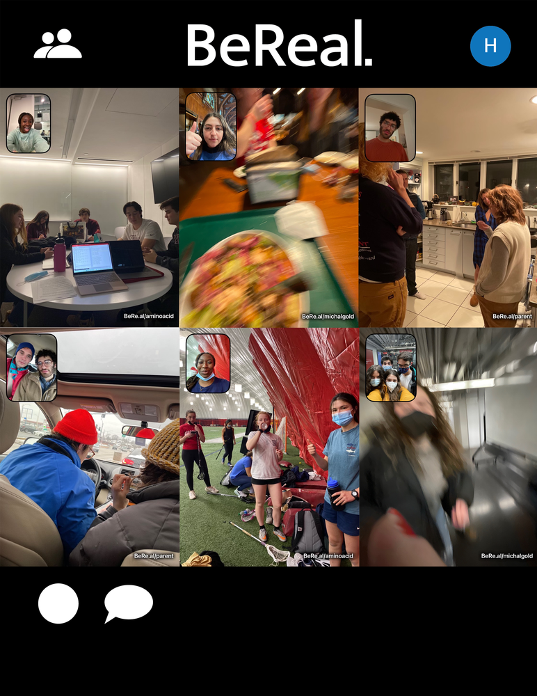 A collage of BeReal posts.