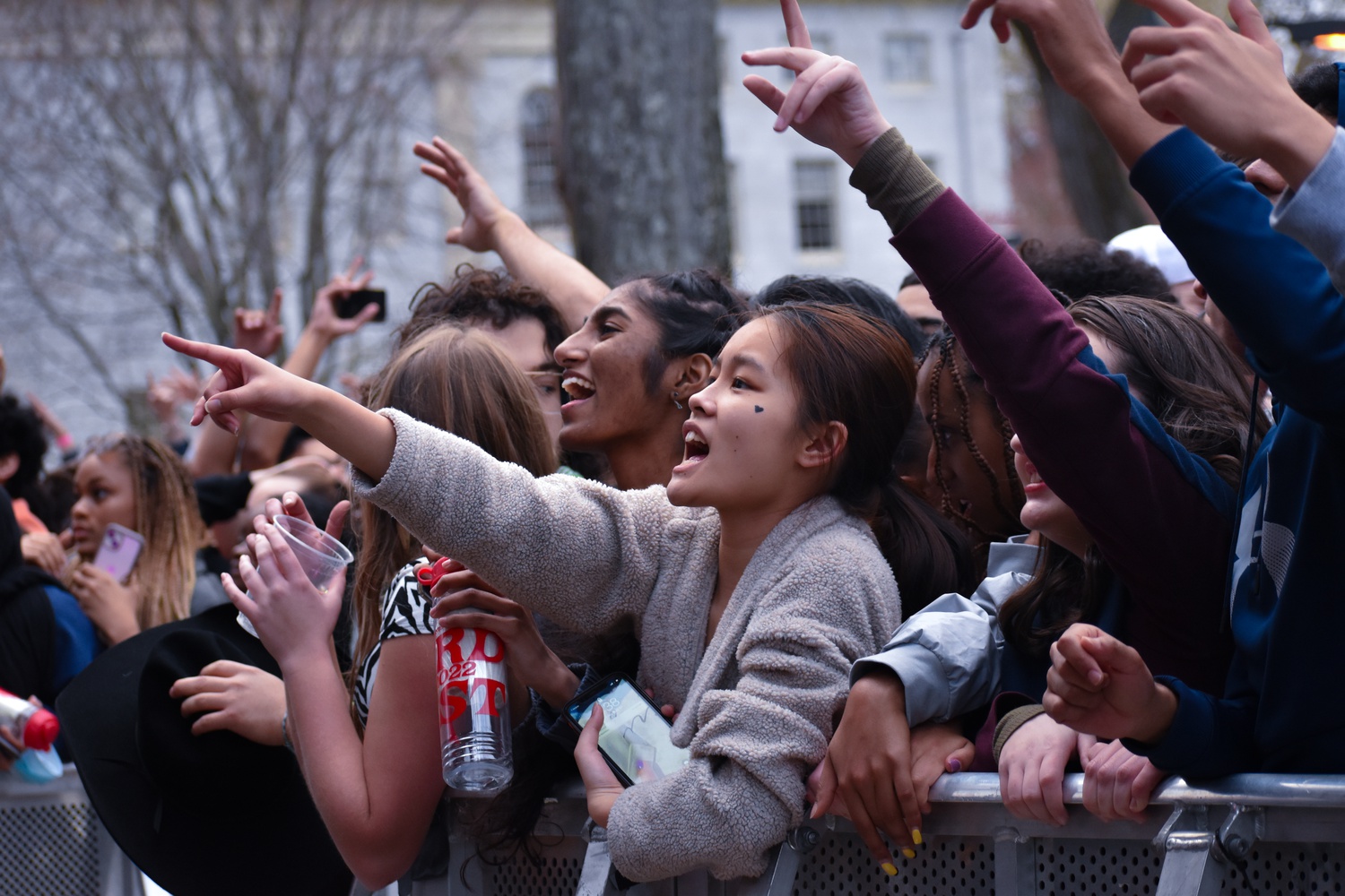 Students swayed to beats by rapper Swae Lee at Yardfest on Sunday.