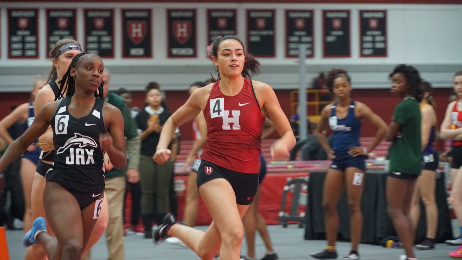 Harvard women's track and field competes in the Crimson Elite meet on Jan. 31, 2020. Although it had been away from competition for nearly two years, it has started off its spring season strong in 2022.