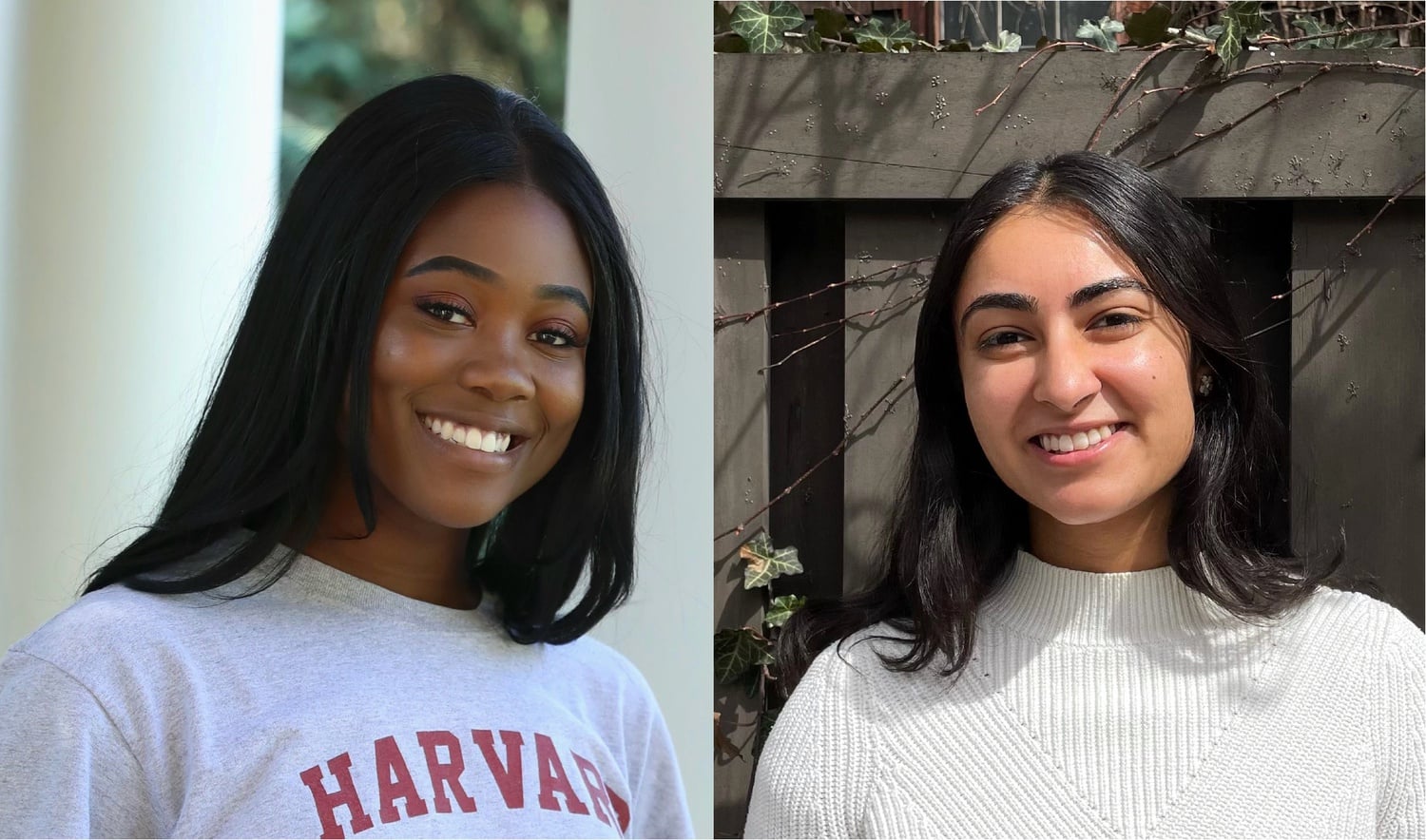 Oksanna A. Samey ’23, left, and Amisha A. Kambath ’22 were awarded the Truman Scholarship last week.