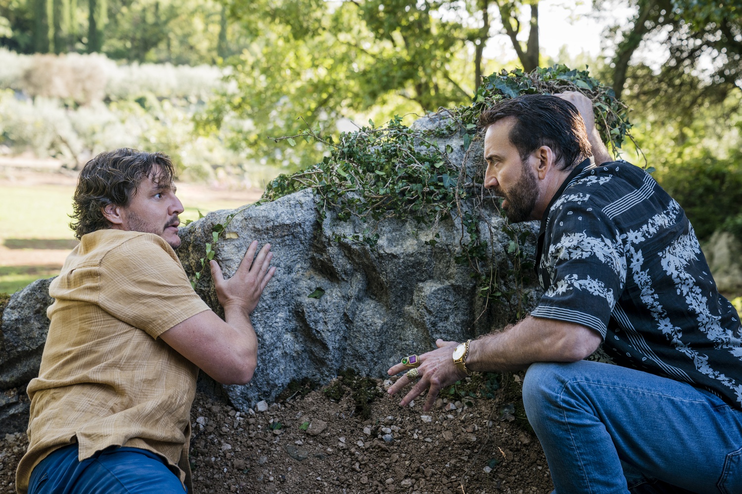 Nicolas Cage and Pedro Pascal in "The Unbearable Weight of Massive Talent."