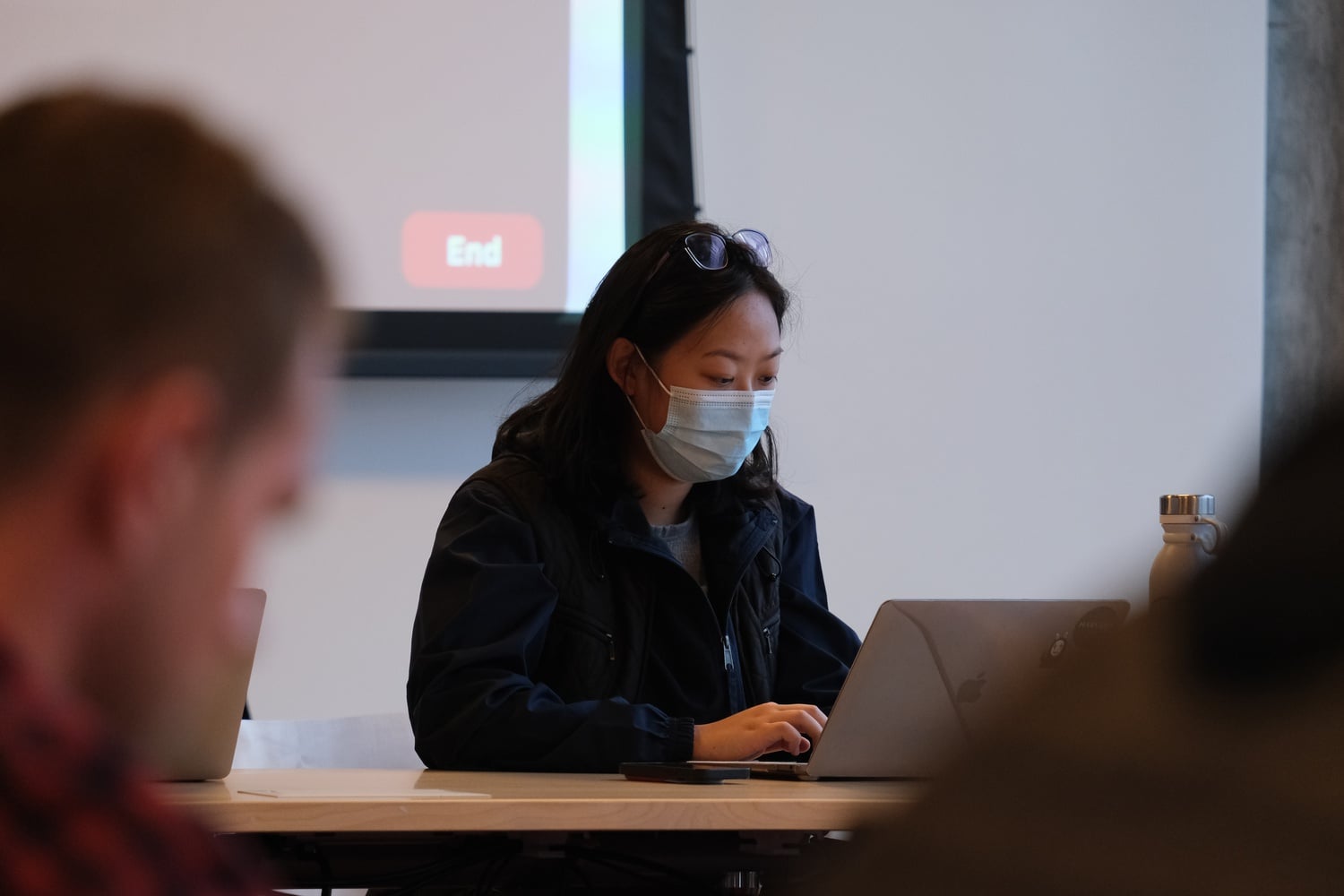 Jane J. Oh ’24 at a UC meeting.
