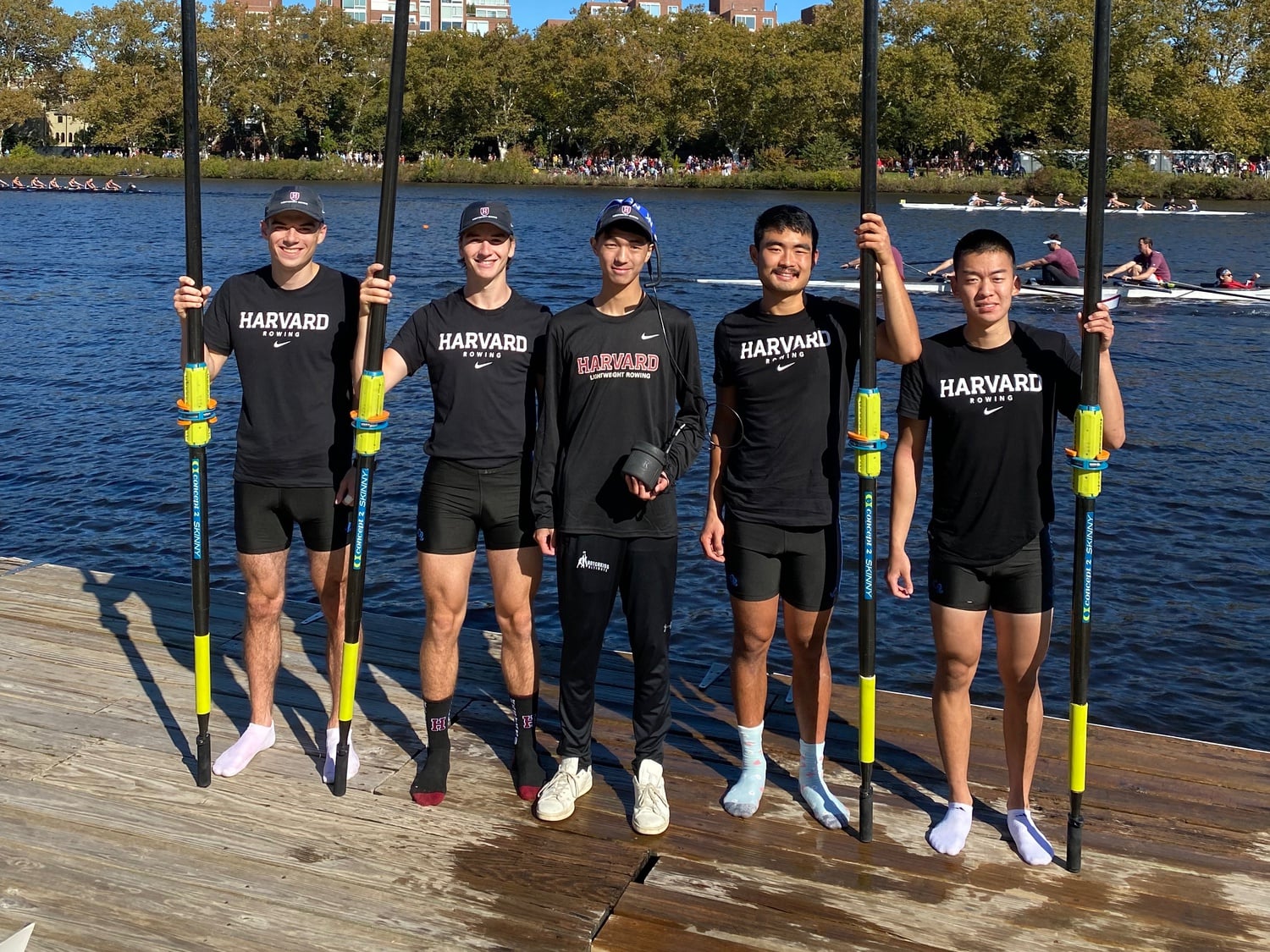 Michael and his teammates at the 2021 Head of the Charles Regatta.