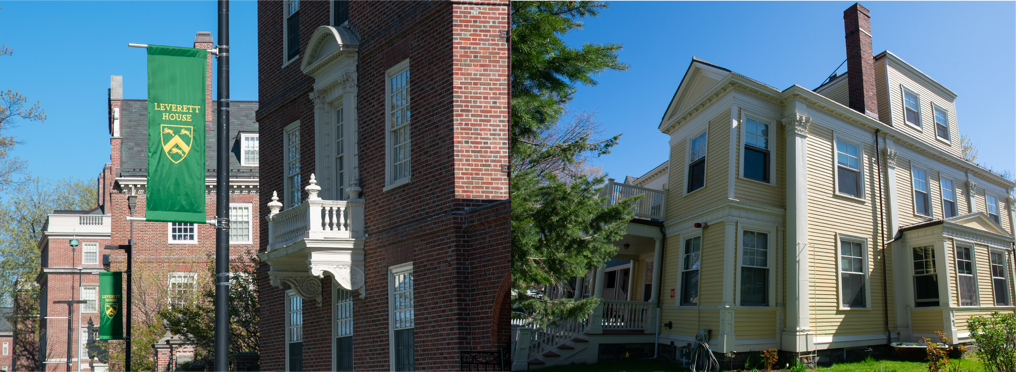 Leverett House, left, is located in Harvard Square. The Dudley Community is an undergraduate co-op that serves as an alternative to other on-campus housing.