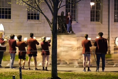 Cover image for At Stroke of Midnight, Students Strip and Streak in Spring Primal Scream