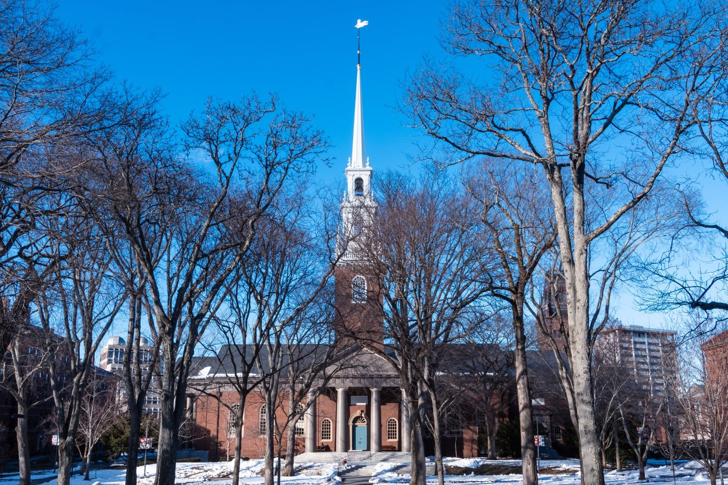 Some students find consolation in religious spaces, like Harvard’s Memorial Church, a non-denominational Christian church in Harvard Yard.