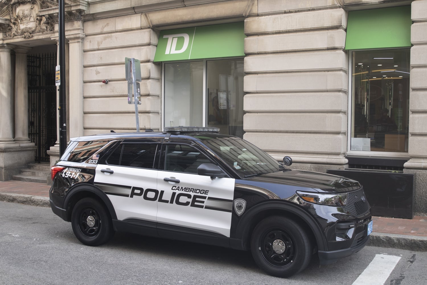 A TD Bank branch in Harvard Square was robbed Monday afternoon for the third time in the last month.