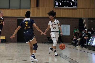 Cover image for Back in the Lineup, Harmoni Turner Sparks Harvard Women’s Basketball to 73-54 Win Over Yale