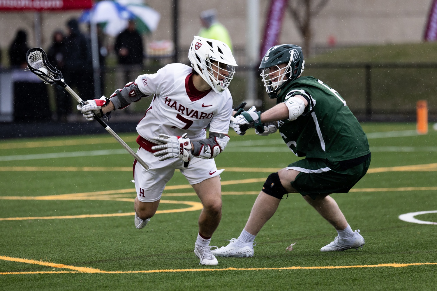 Harvard men's lacrosse went against Dartmouth on March 26, 2022. In the matchup, King totaled nine points, six goals and three assists.