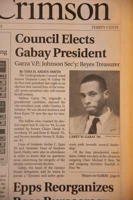 Cover image for UC Elects Gabay