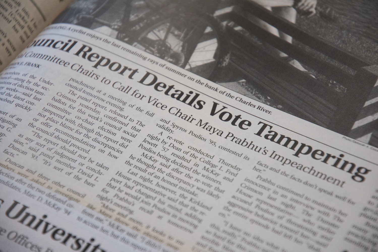 In 1992, then-Vice Chair of the Undergraduate Council Maya G. Prabhu ’94 was accused of tampering with ballots for an internal social committee chair election.