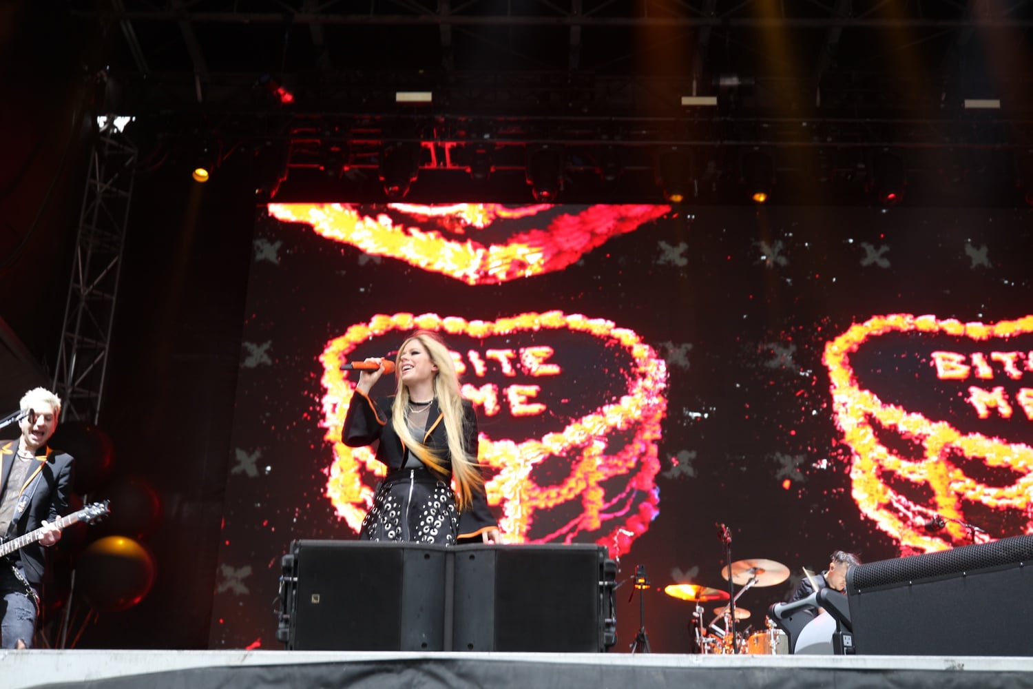 Avril Lavigne smiled and proclaimed she was "stoked" to be performing in Boston.
