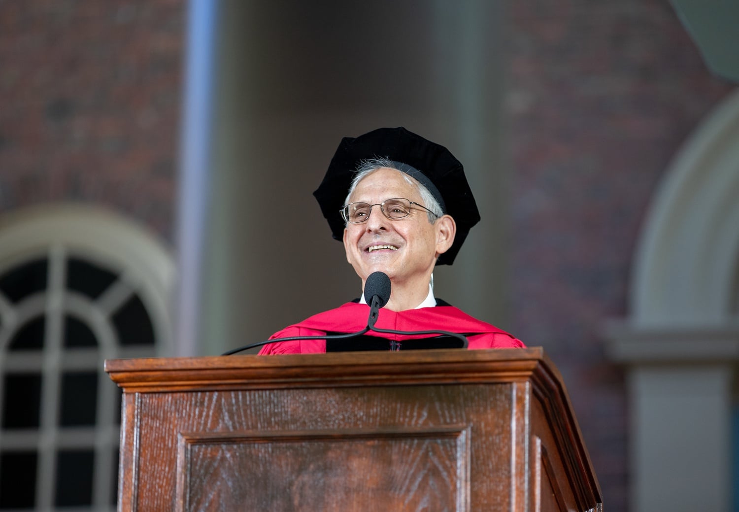 Attorney General Merrick B. Garland ’74 called on Class of 2020 and 2021 graduates to pursue public service.