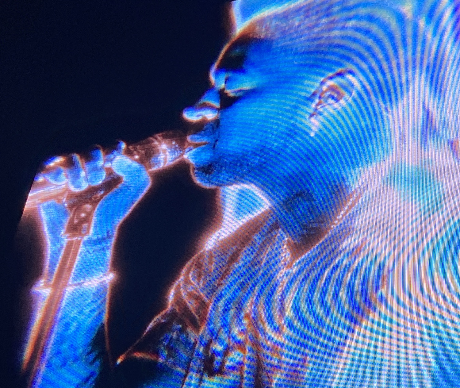 Rapper Kid Cudi proved to be an emotional performer, rapping passionately for New York City.
