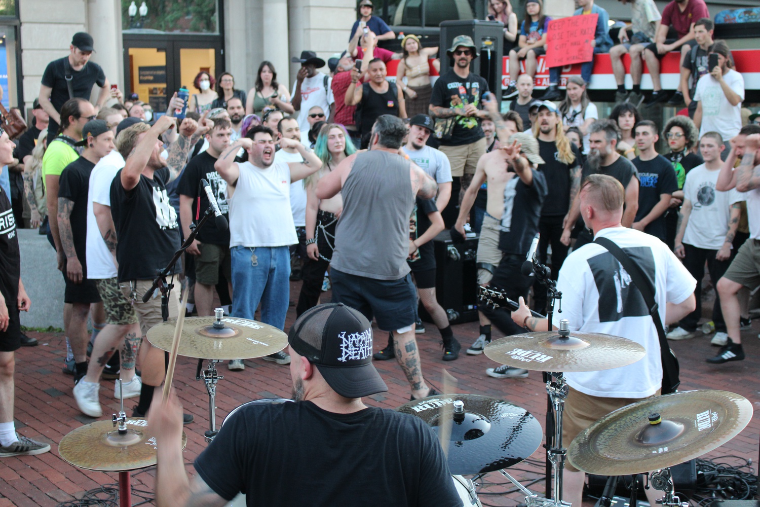 Pit-A-Palooza attendees celebrated the history of the Harvard Square Pit with live music on Saturday.