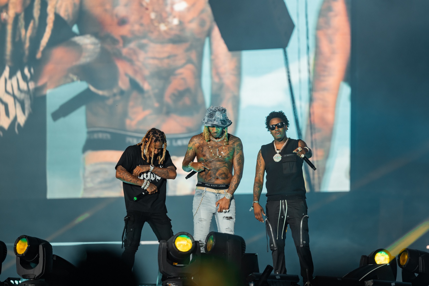 Future, Lil Durk, and Real Boston Richey at Rolling Loud.