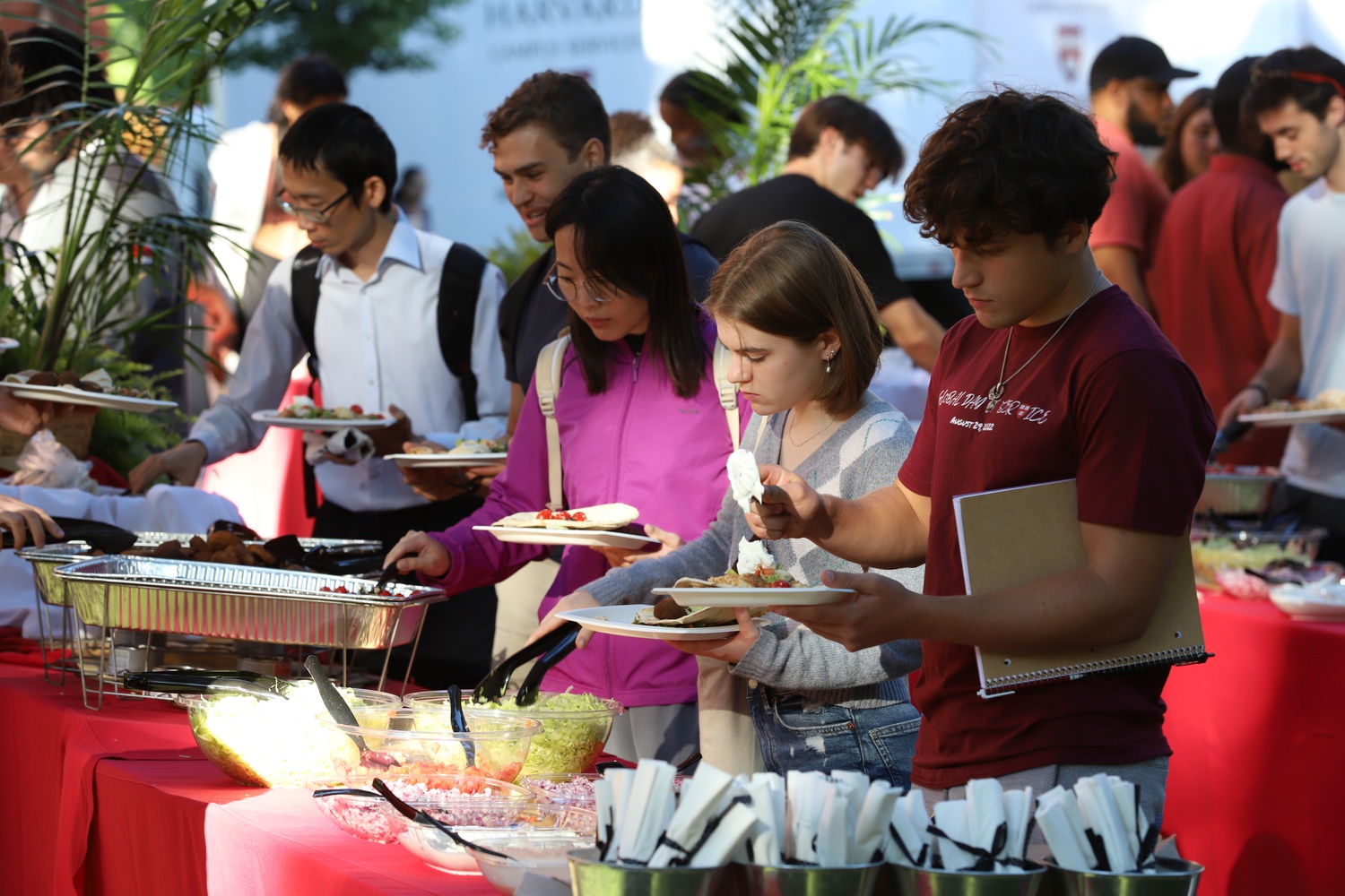 Harvard University Dining Services provided food for students at Crimson Jam.