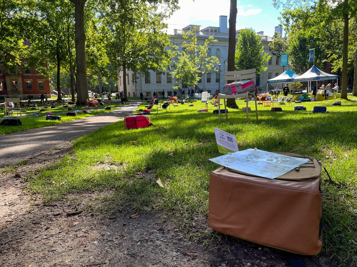 The Harvard chapter of Active Minds placed roughly 1,000 backpacks in Harvard Yard Friday to symbolize the annual toll of college student suicide.