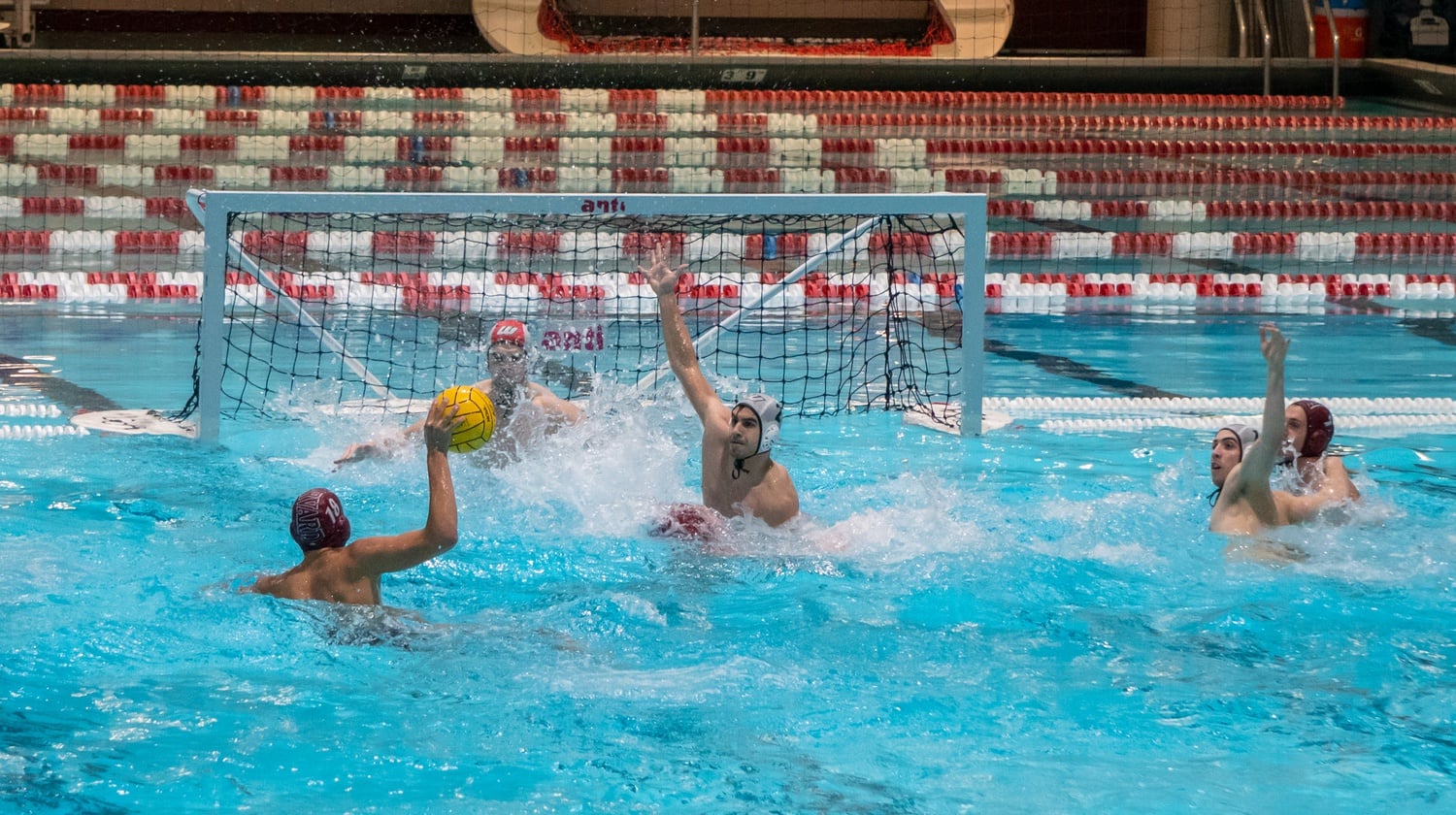 Then first-year attacker Andrej Basica fires a shot in a 16-12 win over Wagner on September 5, 2021. Basica and the Crimson, after a strong season last year, are back at it again this year with a 5-3 record so far.