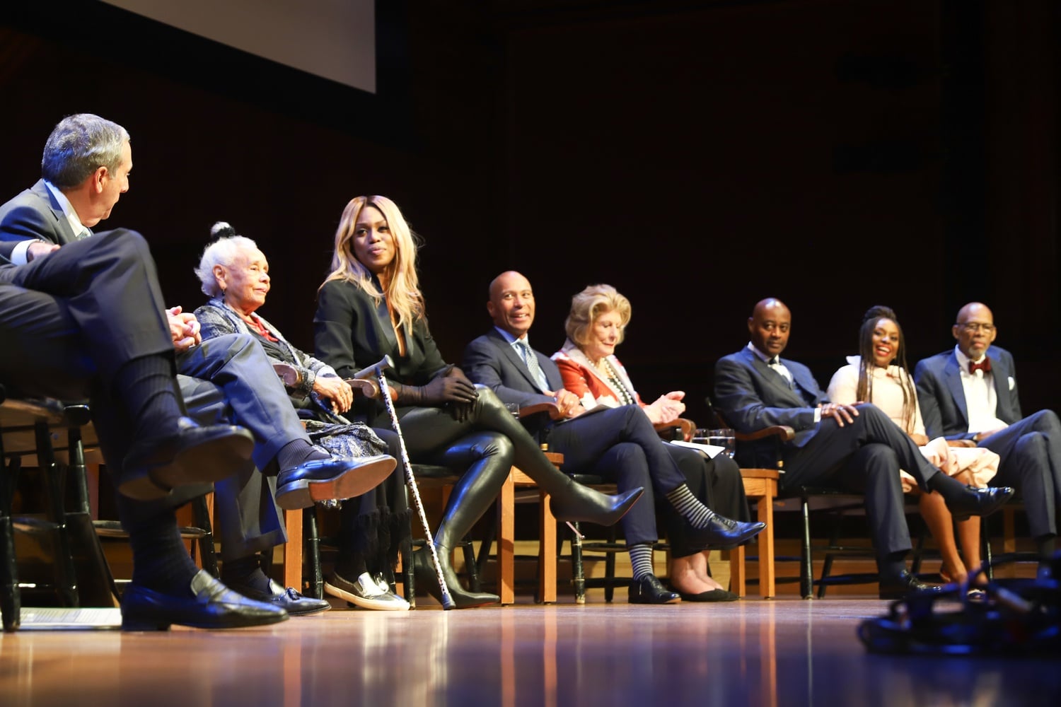 Kareem Abdul-Jabbar, Chimamanda Ngozi Adichie, Laverne Cox, Agnes Gund, Raymond J. McGuire, Deval Patrick, and Betye Saar received the W. E. B. Du Bois Medal, Harvard's most prestigious award in African and African American studies, at a ceremony on Oct. 6th.