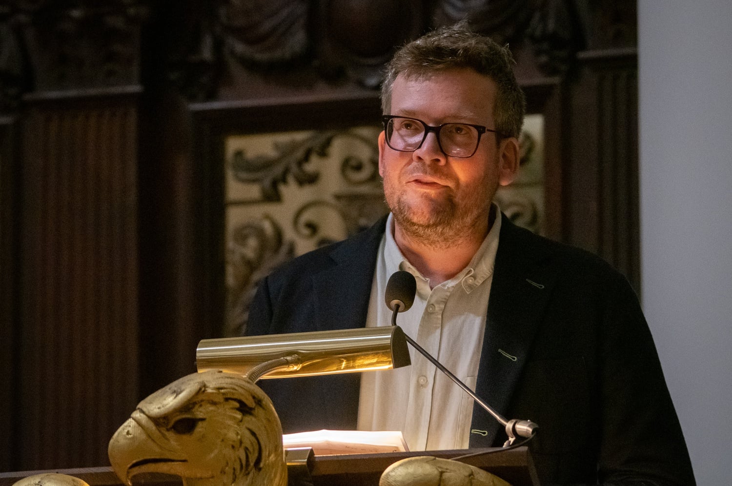 Author John Green spoke before a capacity crowd at Memorial Church on Friday.