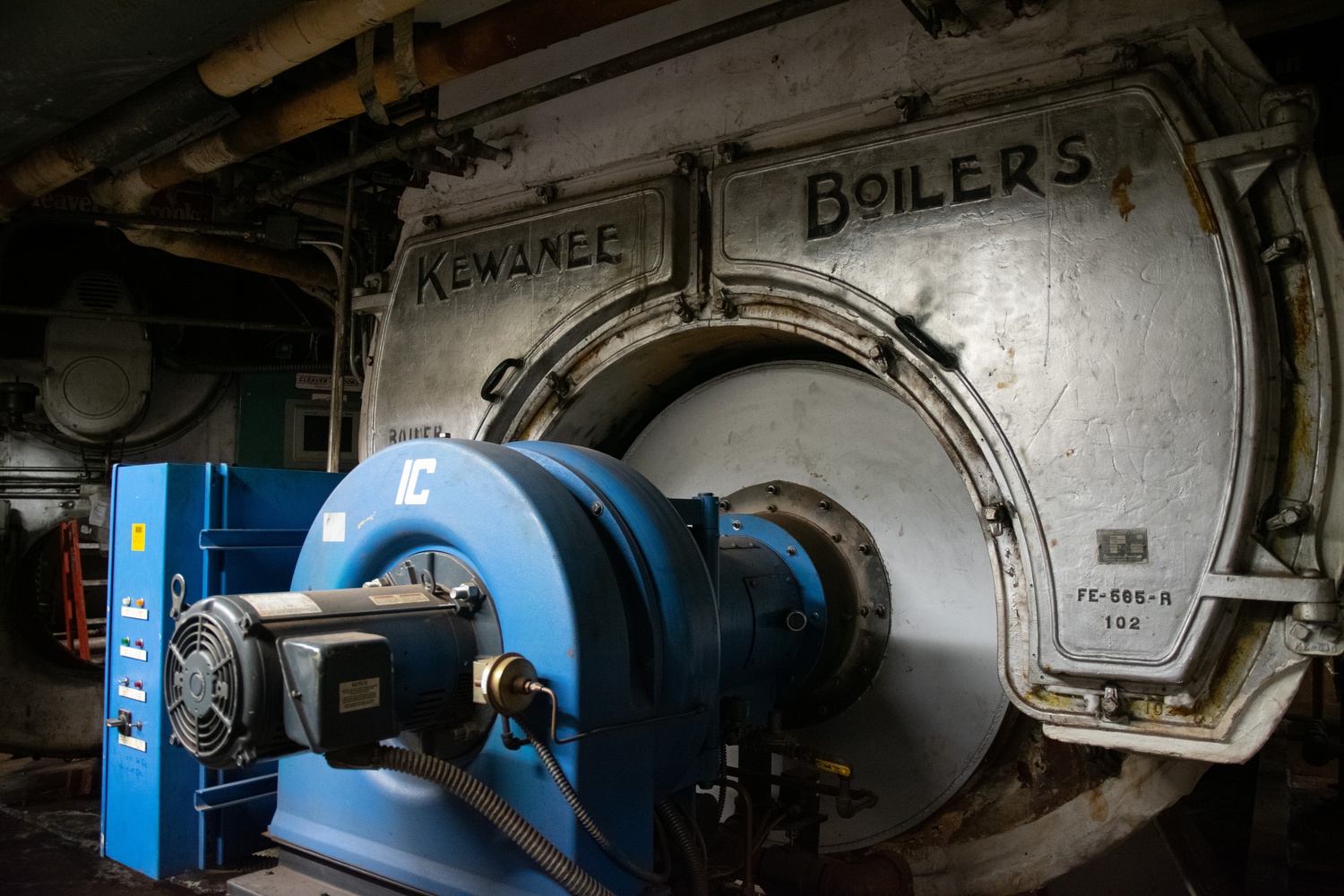 The Quad is heated by a trio of Kewanee Classic III Scotch boilers.