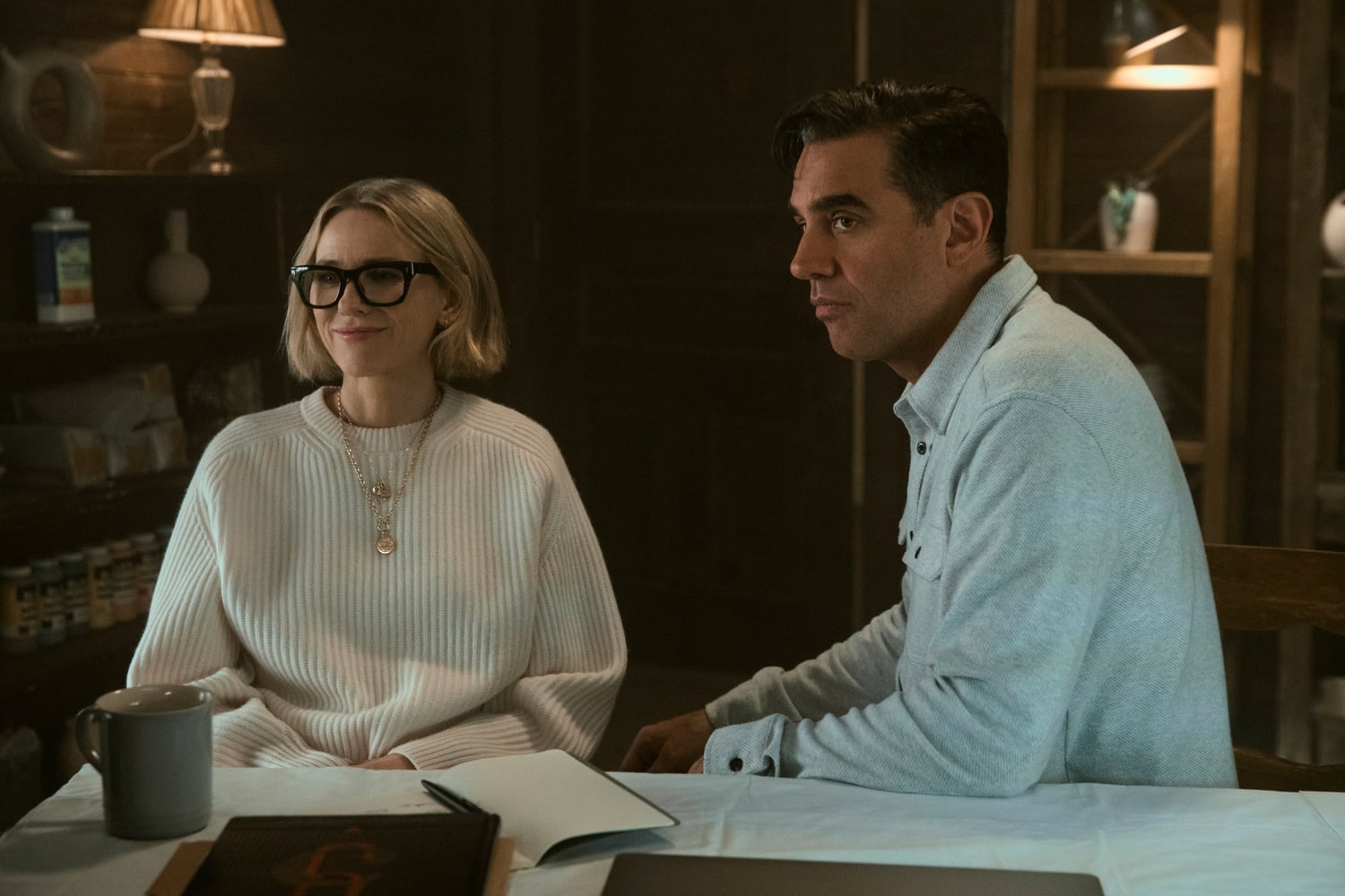 Naomi Watts as Nora Brannock and Bobby Cannavale as Dean Brannock in episode 106 of "The Watcher."