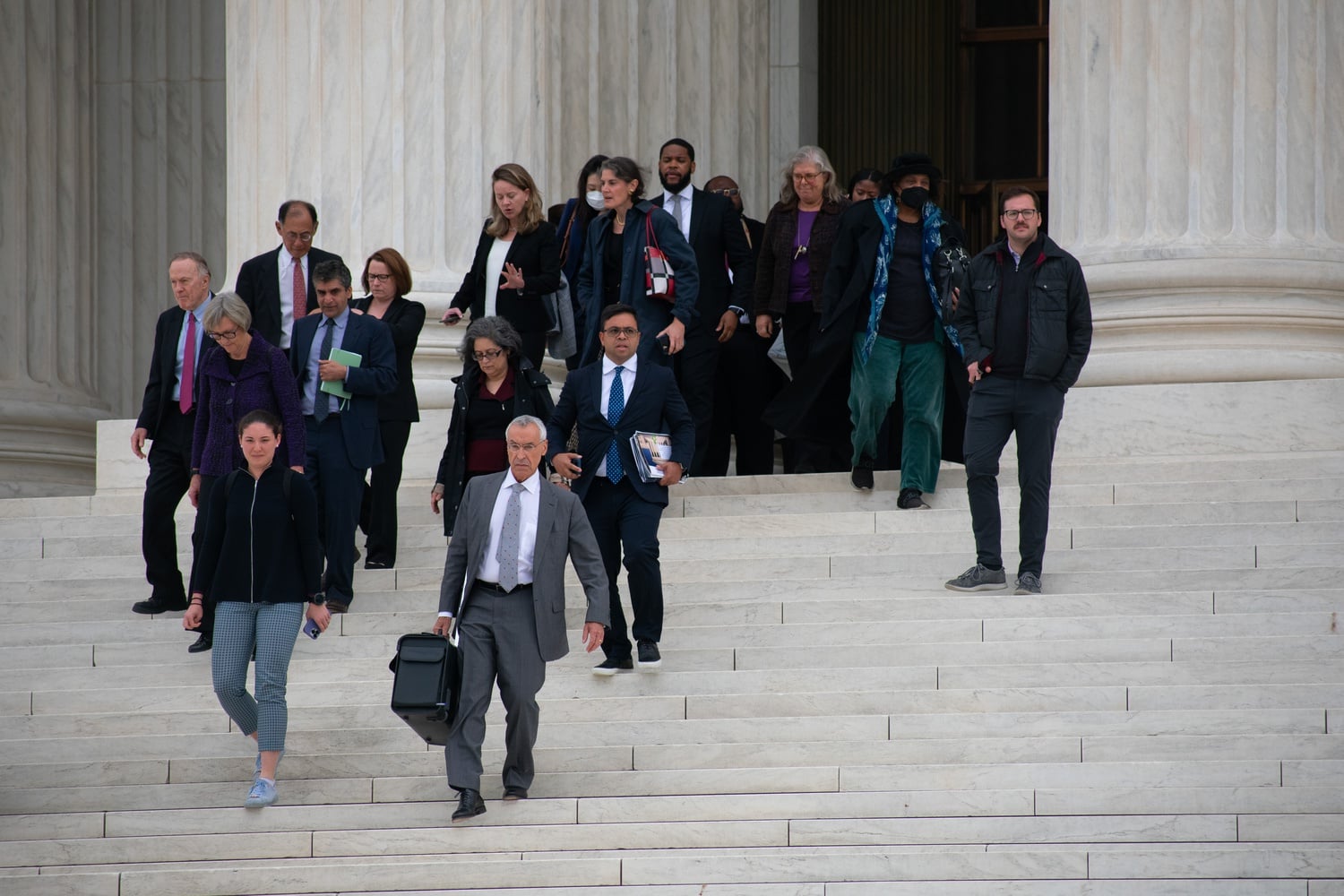 Harvard's legal team and administrators exited the Court at 3 p.m. on Monday after nearly five hours of oral arguments.