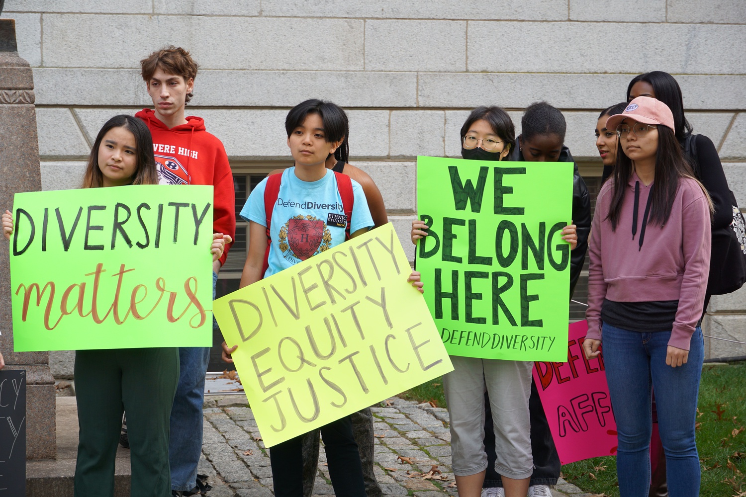 The U.S. Supreme Court heard oral arguments for the Harvard admissions lawsuit on Monday, prompting students to rally on campus.