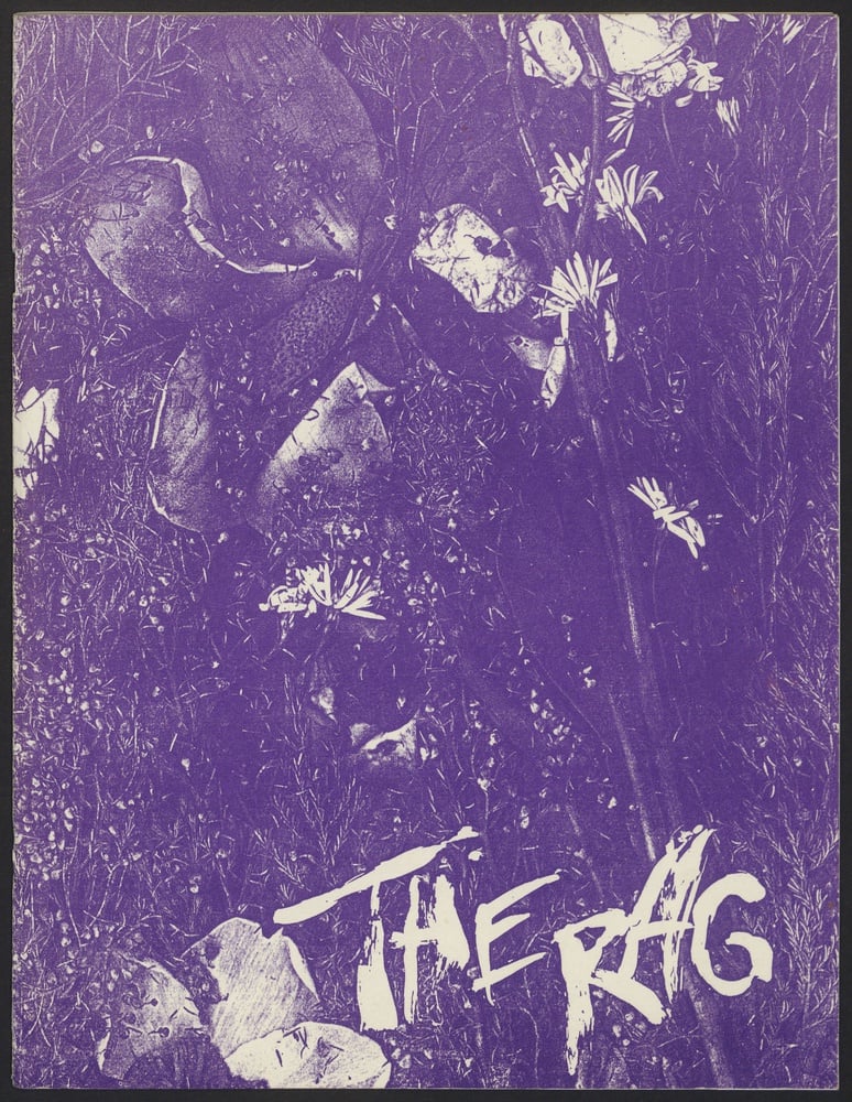 The May 1991 cover of The Rag, a short-lived radical feminist magazine run by a collective of Harvard undergraduates.