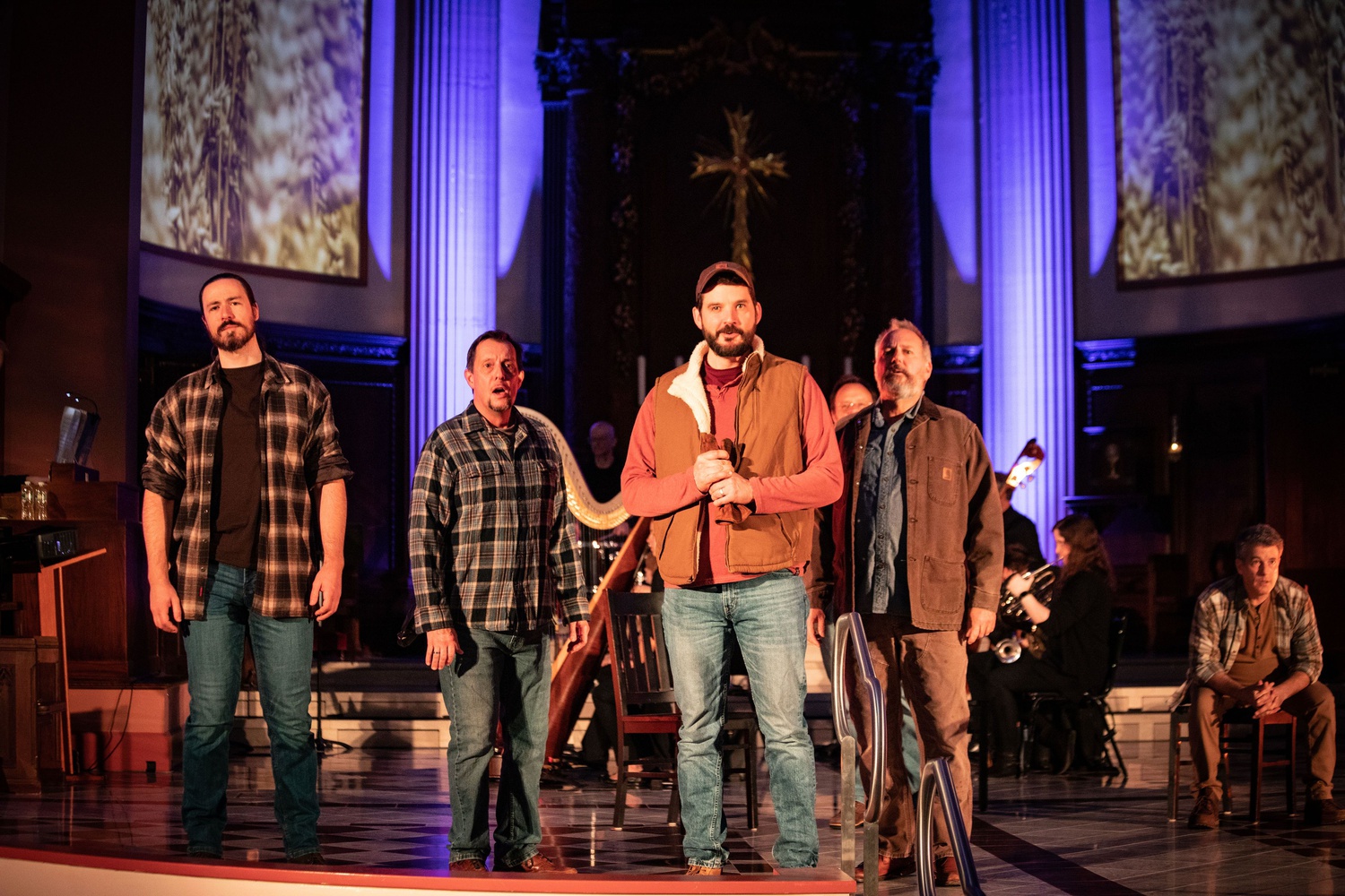 Performers taking the stage for Enigma Chamber Opera's "The Prodigal Son."
