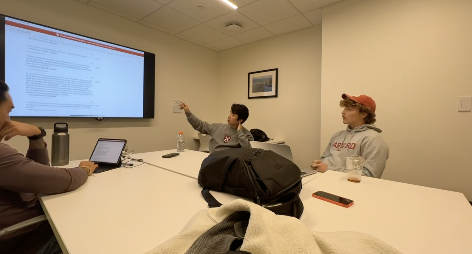 Nick and Kevin being interviewed by Charles W. McCormick ’24.
