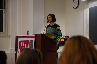 Cover image for Elif Batuman ’99 Talks ‘The Idiot’ and Writing Process at Humanities Event