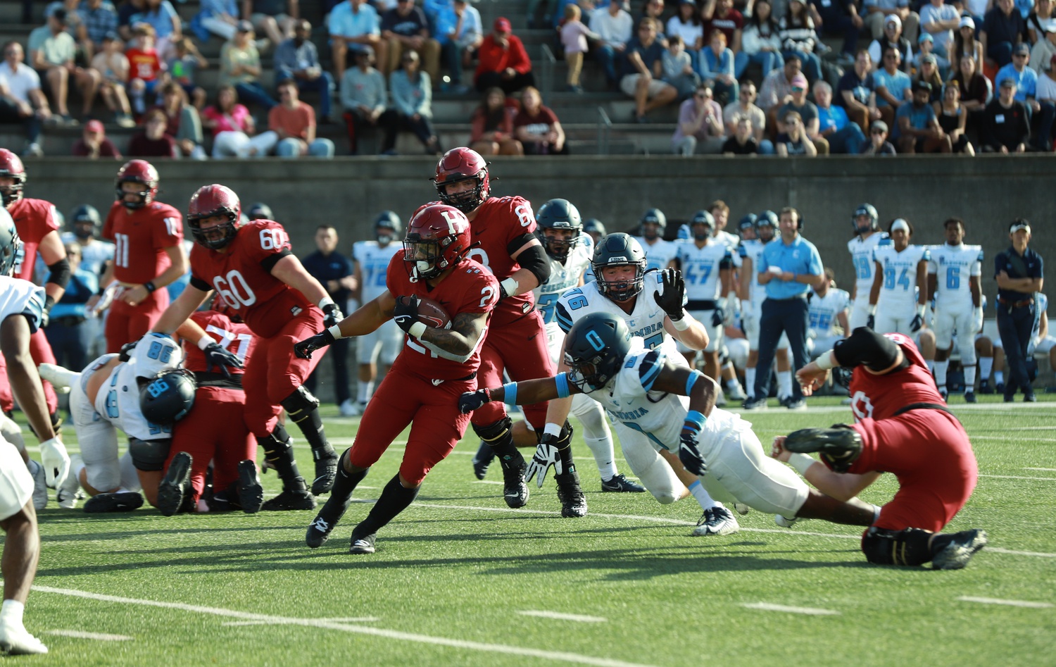 The Crimson fell to Columbia 20-21 on Nov. 5, 2022. Columbia is currently tied for fifth in the Ivy League rankings alongside Cornell.