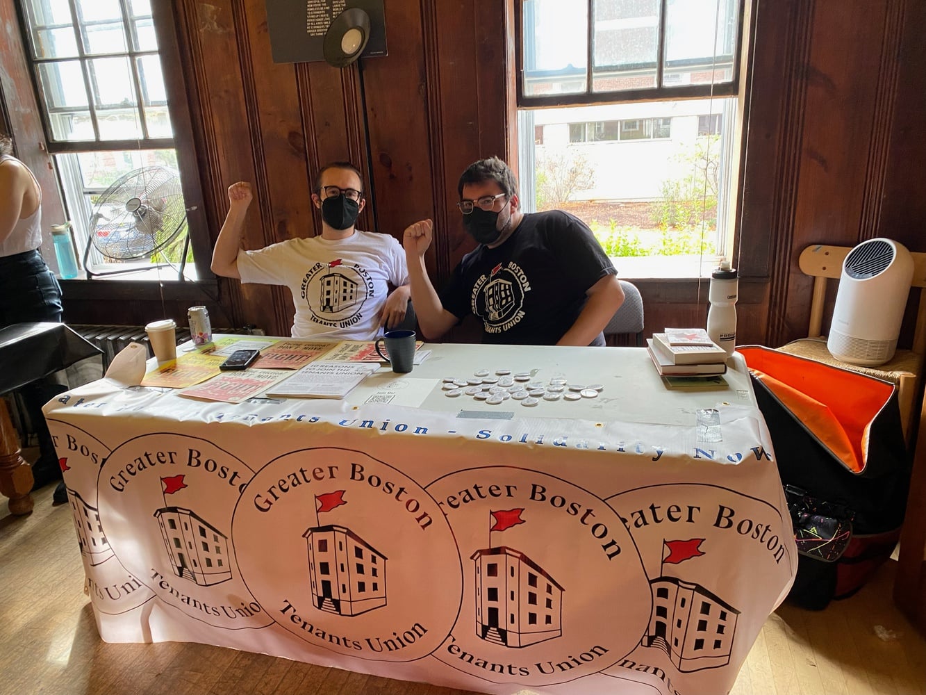 The Greater Boston Tenants Union booth at the Boston Anarchist Book Fair, held in Cambridge from November 12-13.