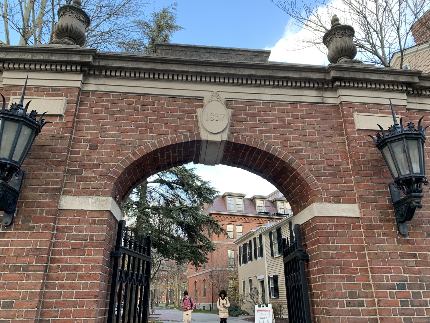 The Wadsworth Gate is also known as the Class of 1857 Gate after the class that sponsored it.