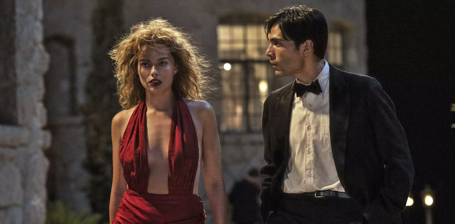 Nellie LaRoy (Margot Robbie) and Manny Torres (Diego Calva) in “Babylon."
