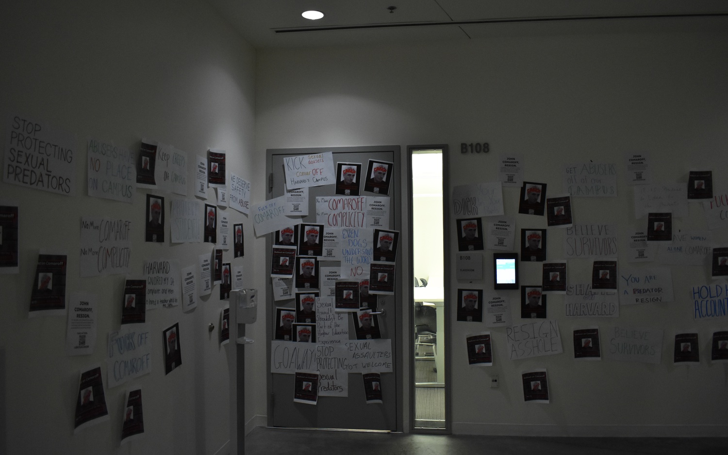 Tuesday's walkout started in Comaroff's classroom, Northwest Building B108.