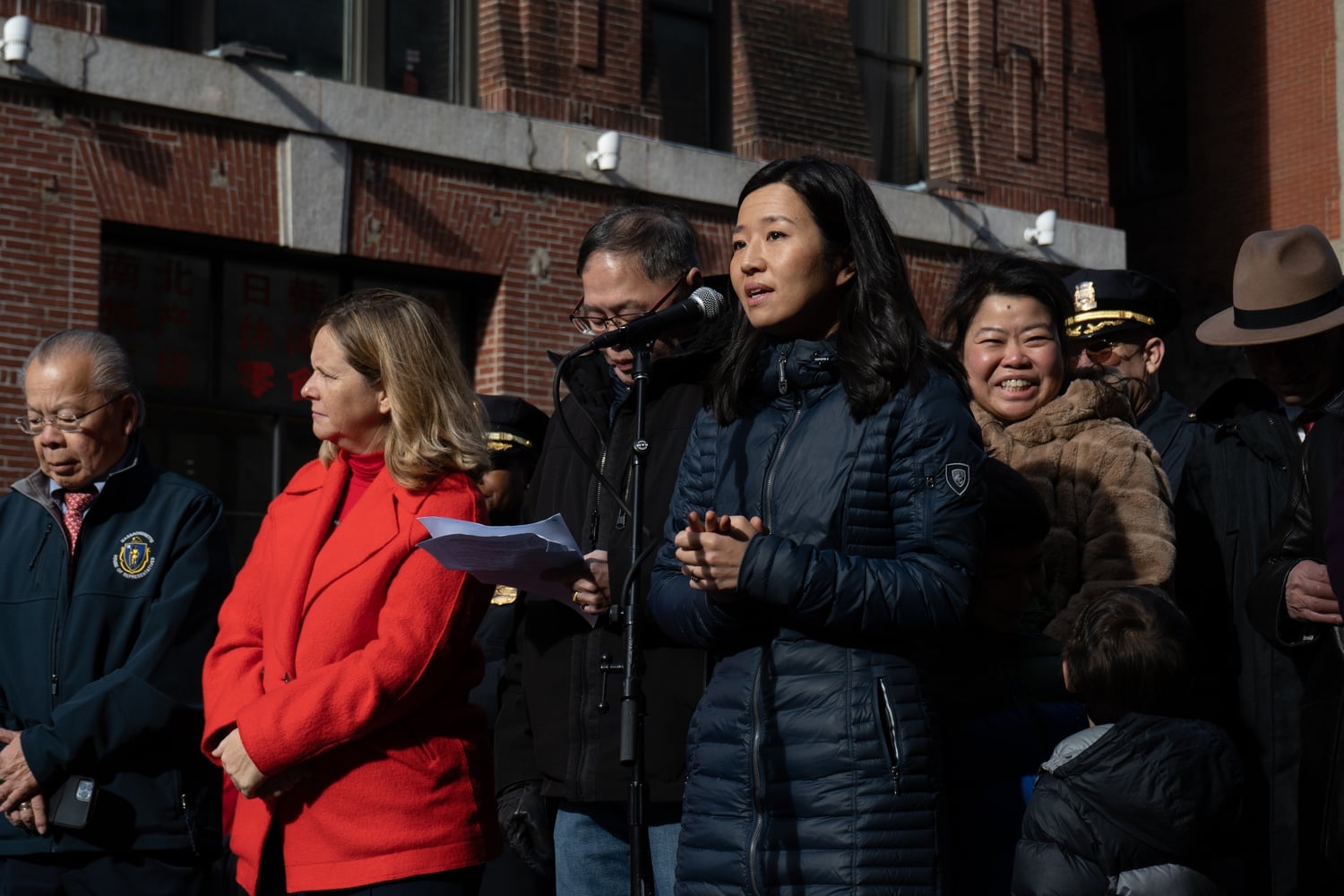 Boston Mayor Michelle Wu '07, pictured in January, criticized the Supreme Court's decision to strike down affirmative action Thursday.